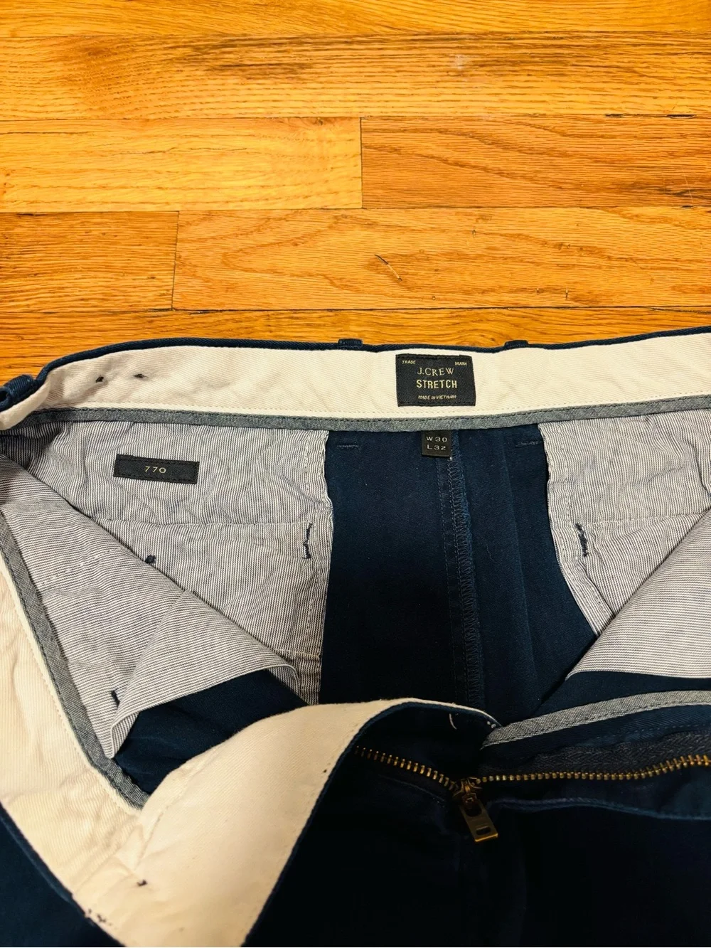 J. Crew 770 Straight Navy Chino Pants